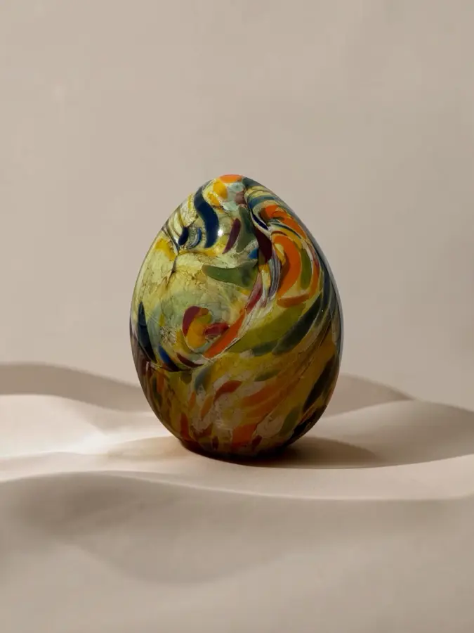 Sunset Reverie glass egg