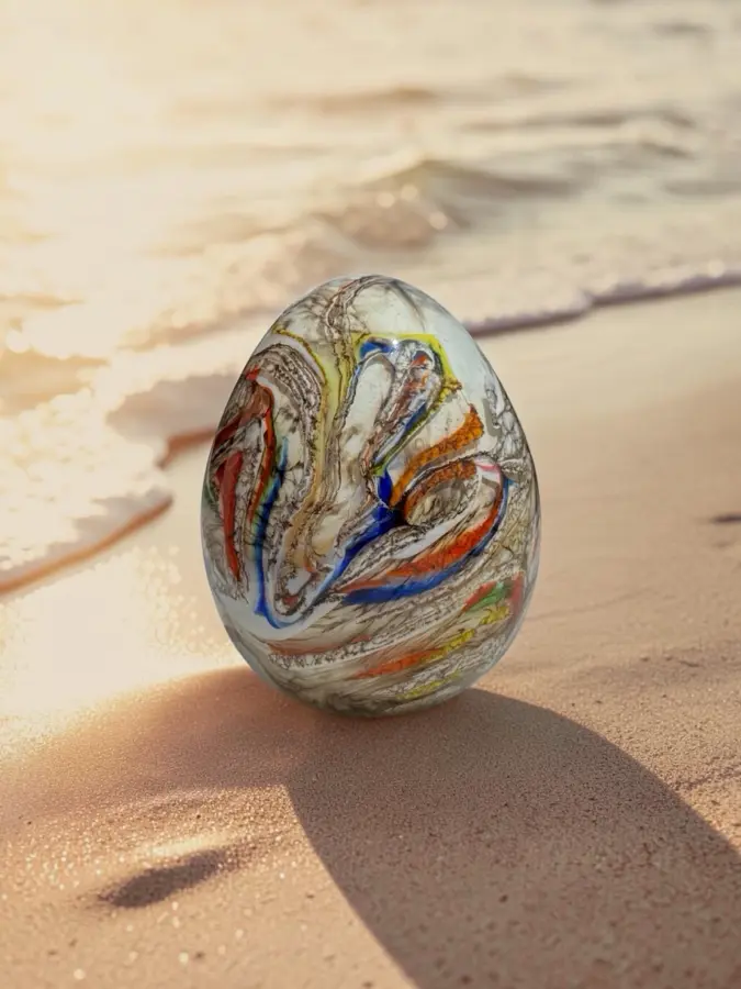 Coastal Sunlight and Veined Glass